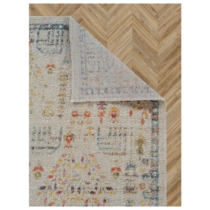 Tapis 120 x 180 cm - polypropylène/coton - Hauteur de poil : 6 mm - Poids : 1525 gr/m² - Non lavable en machine
