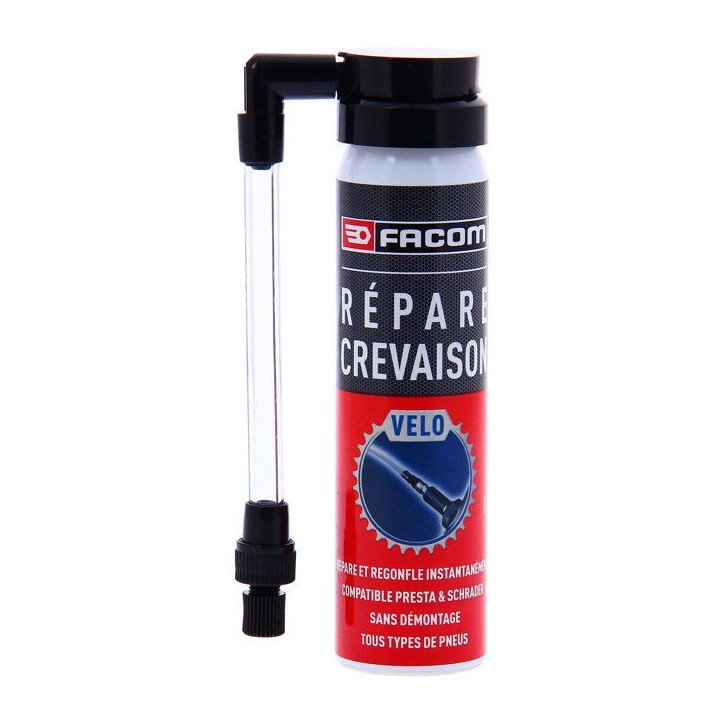 Répare-crevaison vélo - FACOM - 006092 - 75 ml - Répare et regonfle instantanément sans démontage Répare-crevaison vélo - FACOM - 006092 - 75 ml - Répare et regonfle instantanément sans démontage