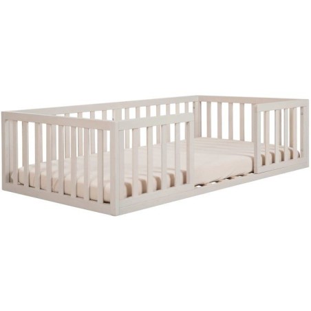 Lit Montessori au sol 70 x 140 cm - ROBA - Bodenbett - Stone Washed /