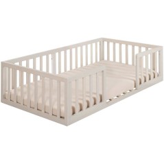 Lit Montessori au sol 70 x 140 cm - ROBA - Bodenbett - Stone Washed /