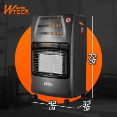 Chauffage au gaz - WARMTECH - WTCC4200-25 - 4200 W - Avec roues