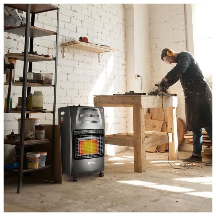 Chauffage au gaz - WARMTECH - WTCC4200-25 - 4200 W - Avec roues