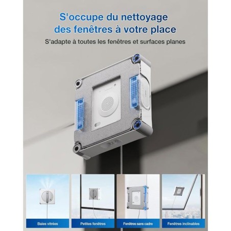 ECOVACS WINBOT W2S - Robot Nettoyage de vitres - Nettoyage Intelligent Bord à Bord avec Brosse TruEdge - Pulvérisateur d'eau 3