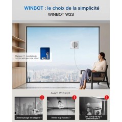 ECOVACS WINBOT W2S - Robot Nettoyage de vitres - Nettoyage Intelligent