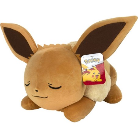 Peluche dormante Pokémon Évoli - POKEMON - 45 cm - position endormie