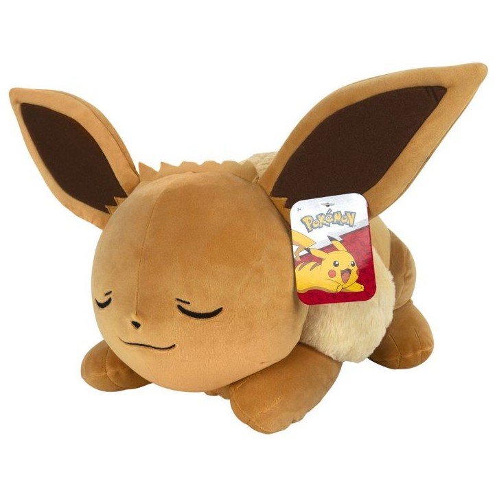 Peluche dormante Pokémon Évoli - POKEMON - 45 cm - position endormie - ultra douce