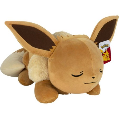 Peluche dormante Pokémon Évoli - POKEMON - 45 cm - position endormie - ultra douce