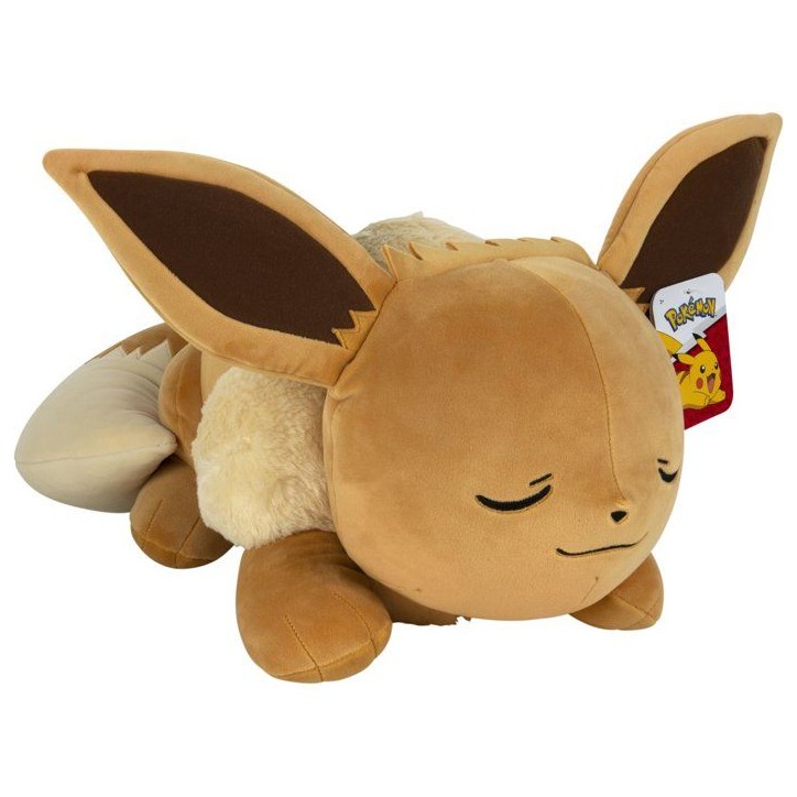 Peluche dormante Pokémon Évoli - POKEMON - 45 cm - position endormie - ultra douce