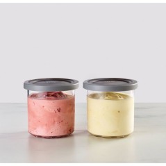 Lot de 2 pots avec couvercles pour machines à glaces NINJA – Compat