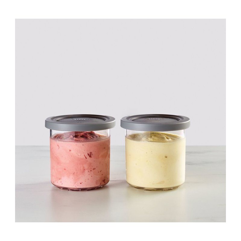 Lot de 2 pots avec couvercles pour machines à glaces NINJA – Compat