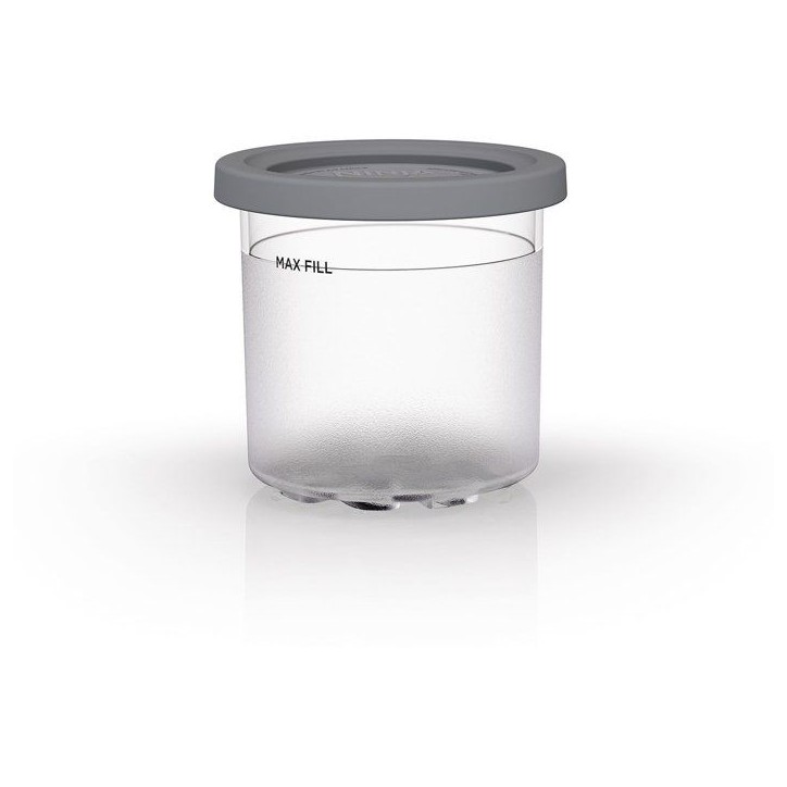 Lot de 2 pots avec couvercles pour machines à glaces NINJA – Compatible CREAMi NC302EU/NC300 - Sans BPA - Lavable lave-vaisse