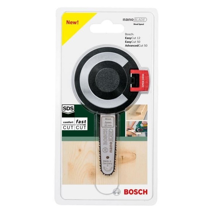 Lame NANOBLADE WOOD SPEED 50 pour EasyCut 12, EasyCut 50, Advanced Cut 50 de BOSCH Lame NANOBLADE WOOD SPEED 50 pour EasyCut 12, EasyCut 50, Advanced Cut 50 de BOSCH