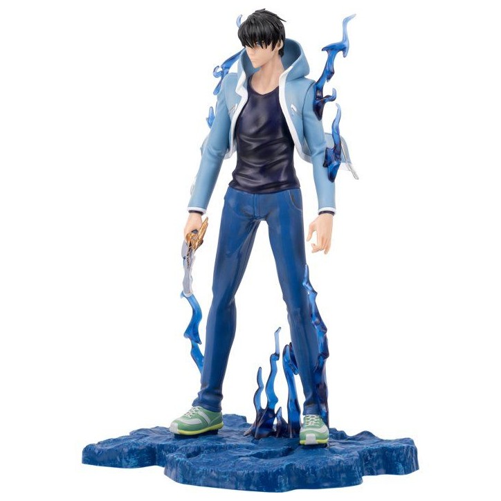 Figurine de collection - TOTAL ANIME - Sung Jinwoo - 23 cm - Solo Leveling - PVC premium