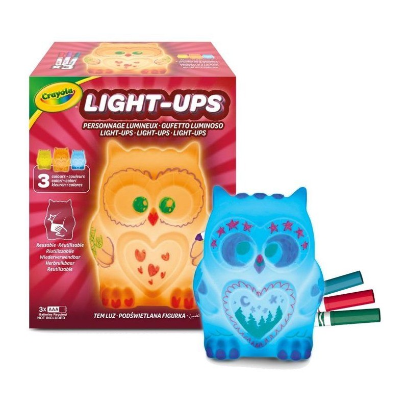 Activité lumineuse créative - CRAYOLA - Light-Ups Chouette - Recolor