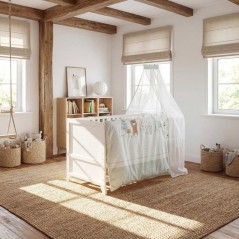 Lit combiné évolutif 70 x 140 cm - ROBA - Woodland Buddies - Blanc -