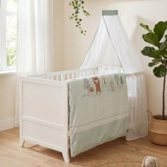 Lit combiné évolutif 70 x 140 cm - ROBA - Woodland Buddies - Blanc - Matelas et textile inclus
