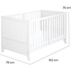 Lit combiné évolutif 70 x 140 cm - ROBA - Woodland Buddies - Blanc -