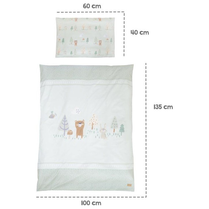 Lit combiné évolutif 70 x 140 cm - ROBA - Woodland Buddies - Blanc - Matelas et textile inclus Lit combiné évolutif 70 x 140 cm - ROBA - Woodland Buddies - Blanc - Matelas et textile inclus