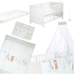 Lit combiné évolutif 70 x 140 cm - ROBA - Woodland Buddies - Blanc -
