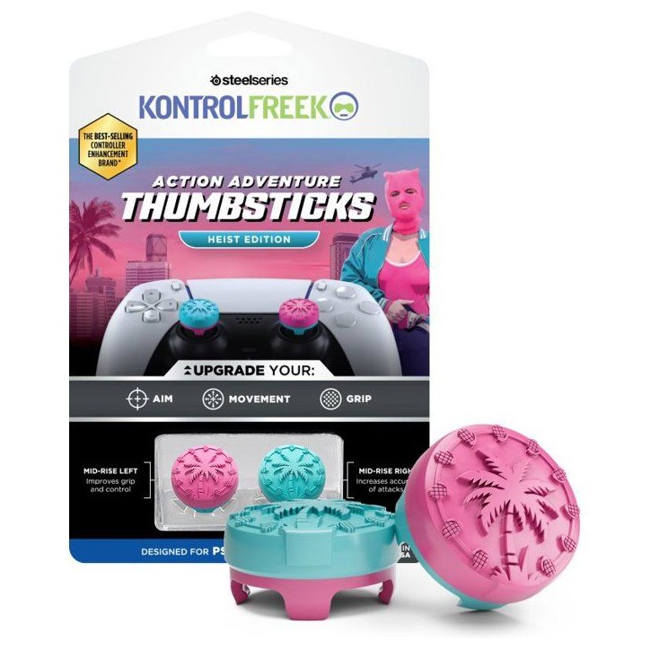 Pack de 2 Thumbsticks - STEELSERIES - Kontrol Freek Heist Edition - Compatible PS5 - Compatible PS4 Pack de 2 Thumbsticks - STEELSERIES - Kontrol Freek Heist Edition - Compatible PS5 - Compatible PS4