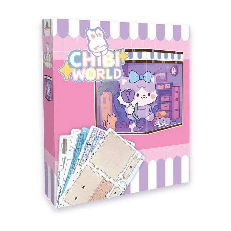 Coffret créatif miniature - SYCOMORE - Chibi Box Chat - Univers lumin