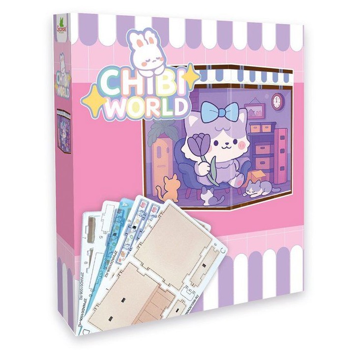 Coffret créatif miniature - SYCOMORE - Chibi Box Chat - Univers lumineux - Décoration 3D - Éclairage intégré Coffret créatif miniature - SYCOMORE - Chibi Box Chat - Univers lumineux - Décoration 3D - Éclairage intégré