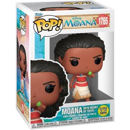 Figurine Funko Pop! - Disney - Vaiana avec le cœur de Tefiti Glow in