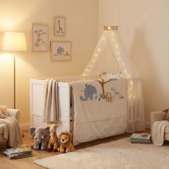 Lit combiné évolutif 70 x 140 cm - ROBA - Savanna Friends - Blanc -