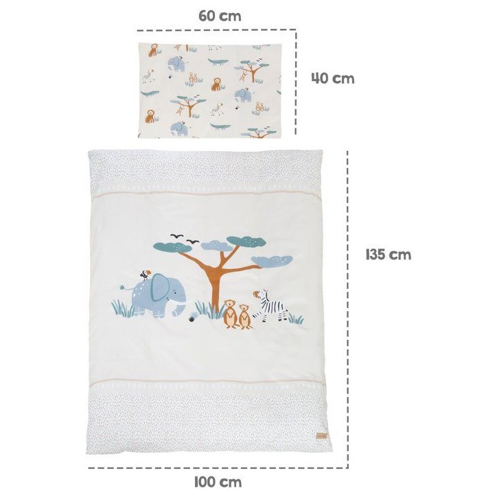 Lit combiné évolutif 70 x 140 cm - ROBA - Savanna Friends - Blanc - Matelas et textile inclus Lit combiné évolutif 70 x 140 cm - ROBA - Savanna Friends - Blanc - Matelas et textile inclus