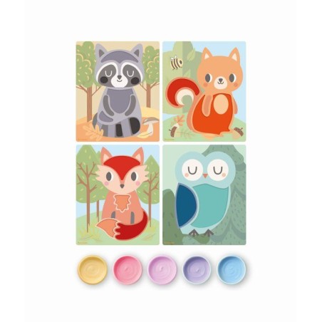 Peinture aux doigts - SYCOMORE - Babyssimo Amis de la Forêt - Dès 12