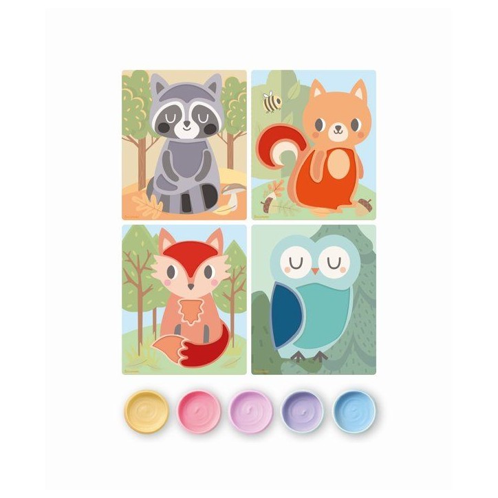 Peinture aux doigts - SYCOMORE - Babyssimo Amis de la Forêt - Dès 12 mois - 4 tableaux Peinture aux doigts - SYCOMORE - Babyssimo Amis de la Forêt - Dès 12 mois - 4 tableaux