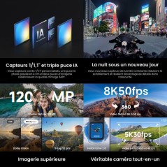 Caméra 360° - INSTA360 - X6 Standard Bundle Midnight Black - Vidéo 360° - Stabilisation avancée - Noir