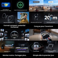 Caméra 360° - INSTA360 - X6 Standard Bundle Midnight Black - Vidéo