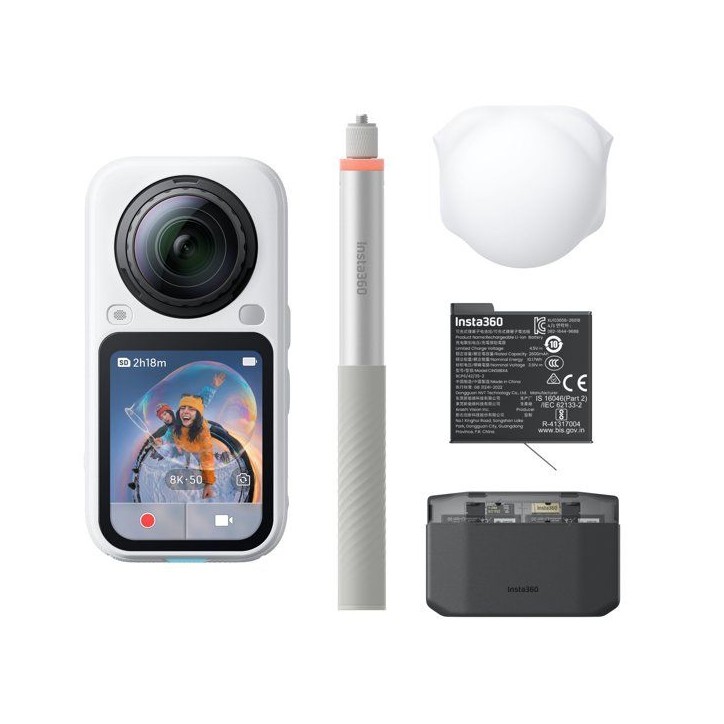 Caméra 360° - INSTA360 - X6 Essentials Bundle Arctic White - Vidéo 360° - Pack accessoires - Blanc Arctique Caméra 360° - INSTA360 - X6 Essentials Bundle Arctic White - Vidéo 360° - Pack accessoires - Blanc Arctique