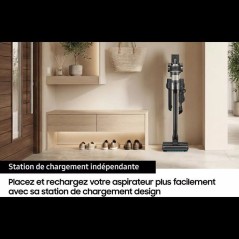 SAMSUNG Jet 95S Complete VS70H28HFC/WD - Aspirateur Balai sans fil - 280 AW - Autonomie 60 min - Station de charge Jet
