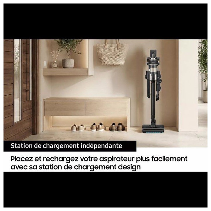 SAMSUNG Jet 95S Complete VS70H28HFC/WD - Aspirateur Balai sans fil - 280 AW - Autonomie 60 min - Station de charge Jet