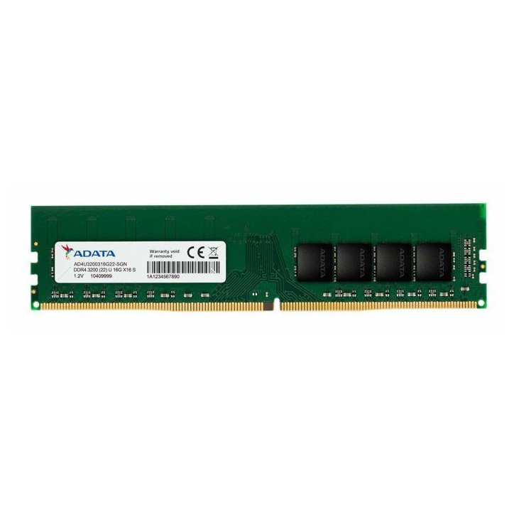 Barrette mémoire PC - ADATA - STANDARD - 8 Go DDR4 - U-DIMM - 3200 MHz CL22 Barrette mémoire PC - ADATA - STANDARD - 8 Go DDR4 - U-DIMM - 3200 MHz CL22