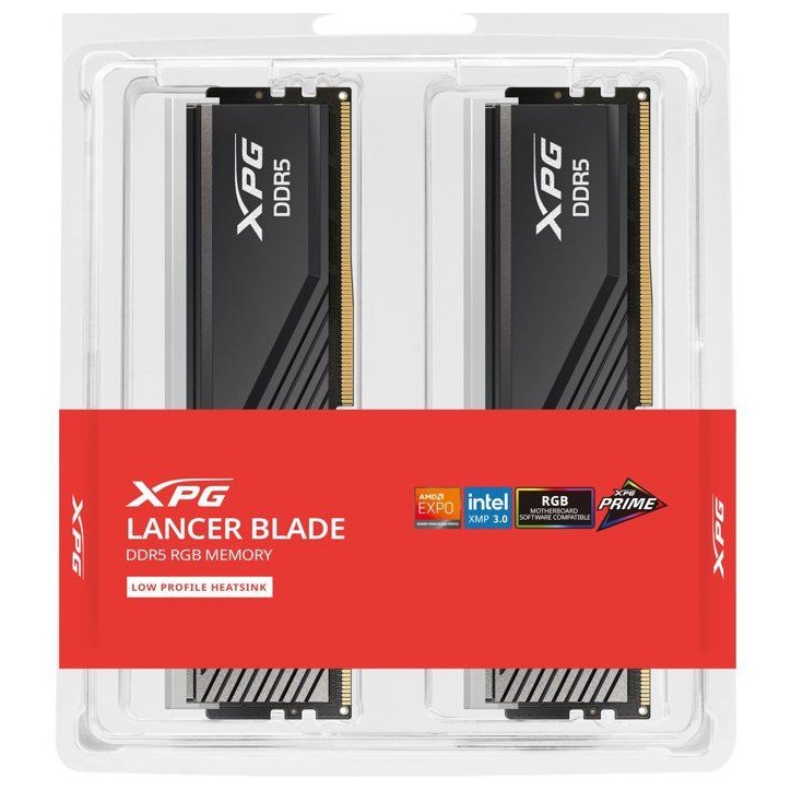 Barrette mémoire PC - ADATA - LANCER BLADE RGB - 16 Go DDR5 - U-DIMM - 6000 MHz CL40 Barrette mémoire PC - ADATA - LANCER BLADE RGB - 16 Go DDR5 - U-DIMM - 6000 MHz CL40