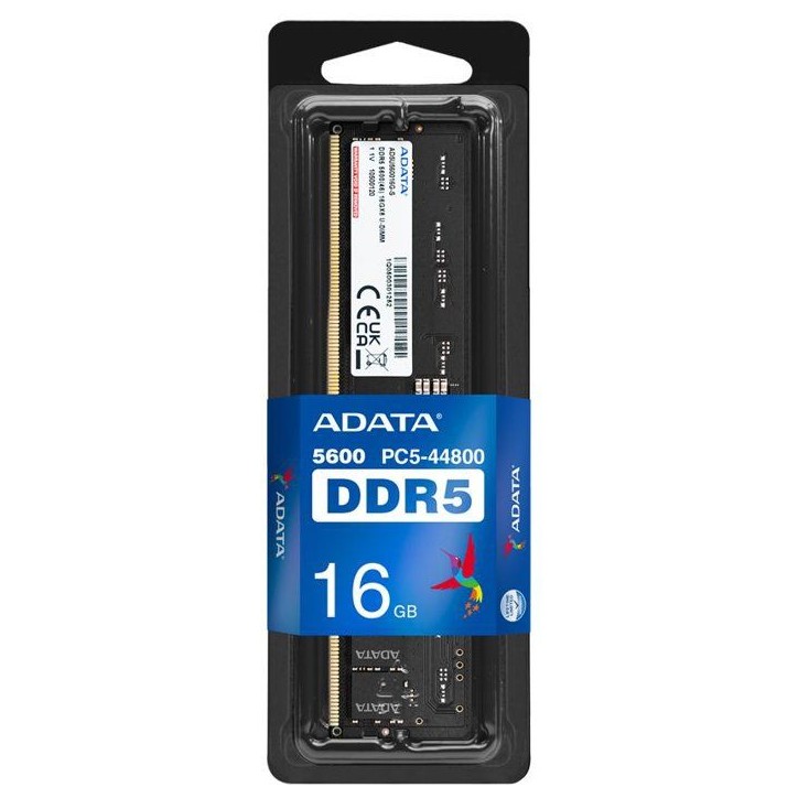 Barrette mémoire PC - ADATA - STANDARD - 16 Go DDR5 - U-DIMM - 5600 MHz CL46 Barrette mémoire PC - ADATA - STANDARD - 16 Go DDR5 - U-DIMM - 5600 MHz CL46