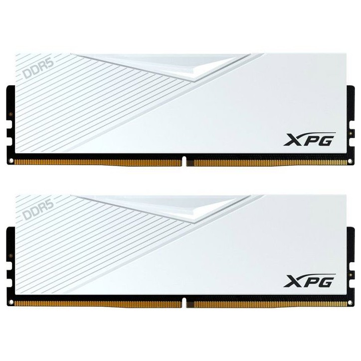 Barrette mémoire PC - ADATA - LANCER RGB - 16 Go DDR5 - U-DIMM - 6000 MHz CL40 Blanc Barrette mémoire PC - ADATA - LANCER RGB - 16 Go DDR5 - U-DIMM - 6000 MHz CL40 Blanc