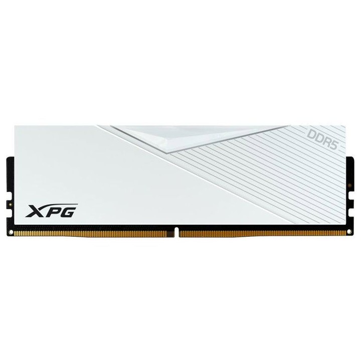 Barrette mémoire PC - ADATA - LANCER RGB - 16 Go DDR5 - U-DIMM - 6000 MHz CL40 Blanc Barrette mémoire PC - ADATA - LANCER RGB - 16 Go DDR5 - U-DIMM - 6000 MHz CL40 Blanc