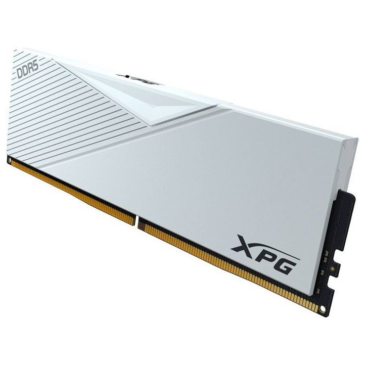 Barrette mémoire PC - ADATA - LANCER RGB - 16 Go DDR5 - U-DIMM - 6000 MHz CL40 Blanc Barrette mémoire PC - ADATA - LANCER RGB - 16 Go DDR5 - U-DIMM - 6000 MHz CL40 Blanc