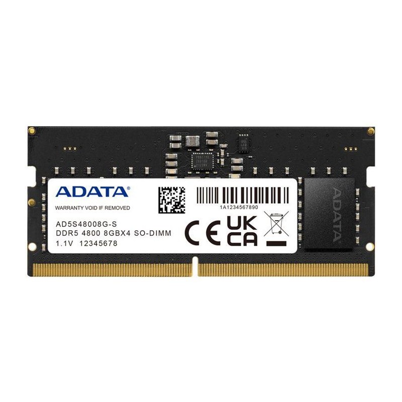Mémoire portable - ADATA - STANDARD - 8 Go DDR5 - SO-DIMM - 4800 MHz