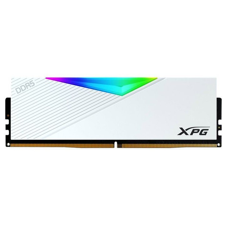 Barrette mémoire PC - ADATA - LANCER RGB - 16 Go DDR5 - U-DIMM - 6000 MHz CL40 Blanc Barrette mémoire PC - ADATA - LANCER RGB - 16 Go DDR5 - U-DIMM - 6000 MHz CL40 Blanc