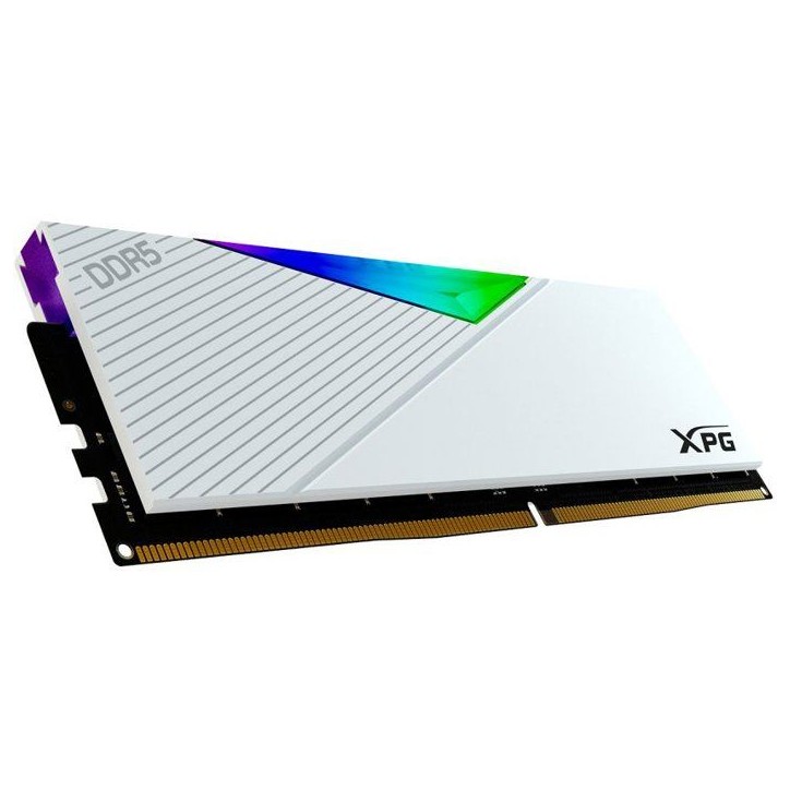 Barrette mémoire PC - ADATA - LANCER RGB - 16 Go DDR5 - U-DIMM - 6000 MHz CL40 Blanc Barrette mémoire PC - ADATA - LANCER RGB - 16 Go DDR5 - U-DIMM - 6000 MHz CL40 Blanc