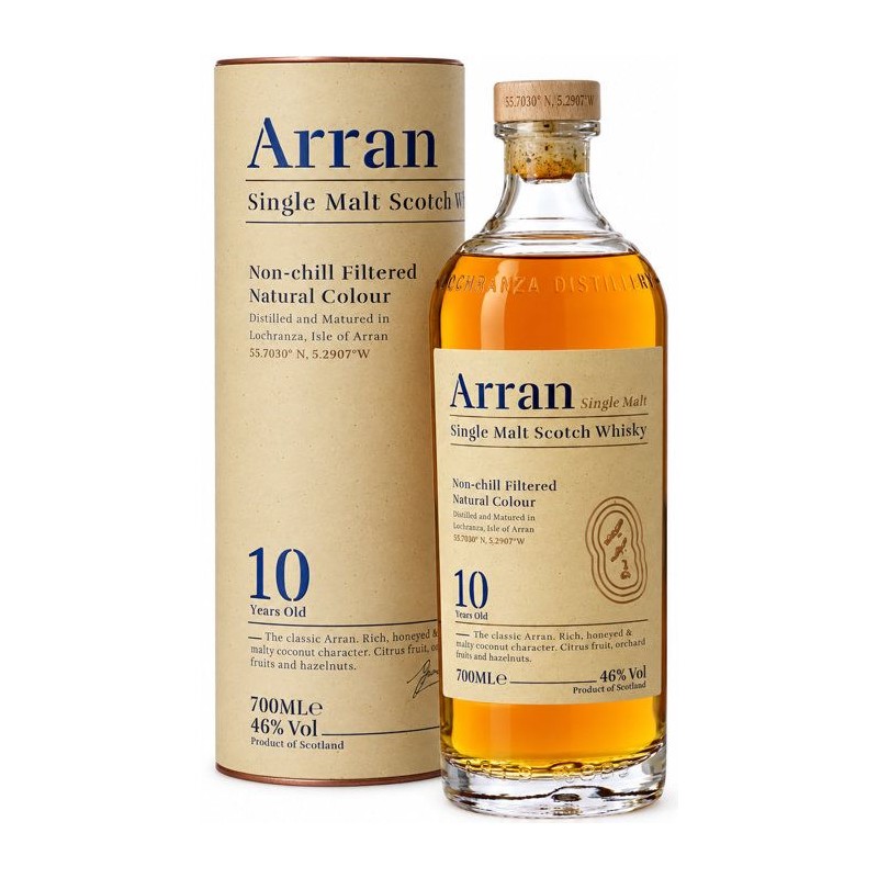 ARRAN 10 ans Whisky Single Malt Ecosse/Highlands avec étui - 46% Alco