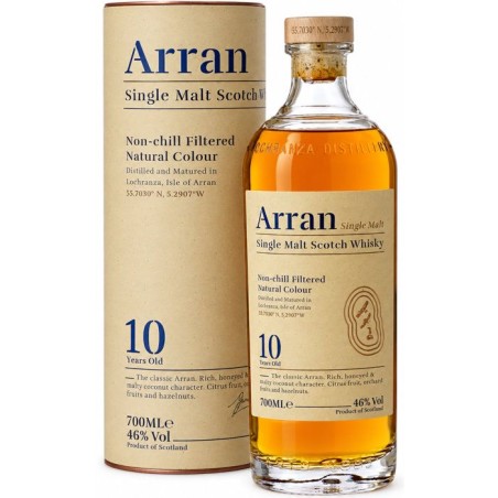 ARRAN 10 ans Whisky Single Malt Ecosse/Highlands avec étui - 46% Alco
