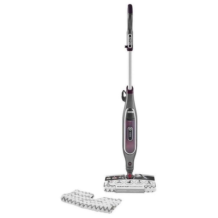 Balai vapeur SHARK S6003EU - Mode Steam Blast - Lingettes lavables - Réservoir 350ml - 1200W - Gris/Bordeaux Balai vapeur SHARK S6003EU - Mode Steam Blast - Lingettes lavables - Réservoir 350ml - 1200W - Gris/Bordeaux
