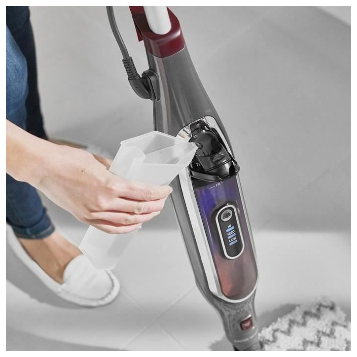 Balai vapeur SHARK S6003EU - Mode Steam Blast - Lingettes lavables - Réservoir 350ml - 1200W - Gris/Bordeaux Balai vapeur SHARK S6003EU - Mode Steam Blast - Lingettes lavables - Réservoir 350ml - 1200W - Gris/Bordeaux