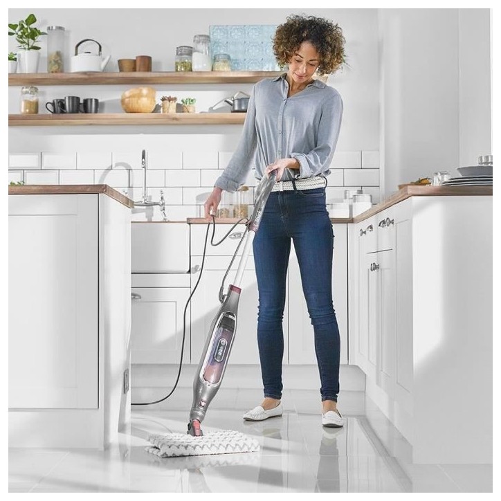 Balai vapeur SHARK S6003EU - Mode Steam Blast - Lingettes lavables - Réservoir 350ml - 1200W - Gris/Bordeaux Balai vapeur SHARK S6003EU - Mode Steam Blast - Lingettes lavables - Réservoir 350ml - 1200W - Gris/Bordeaux